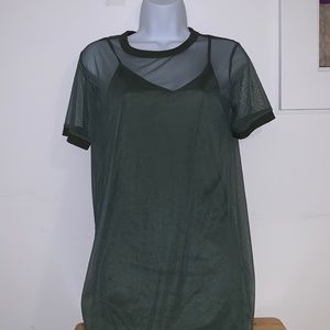 Forever 21 Green Mesh Dress